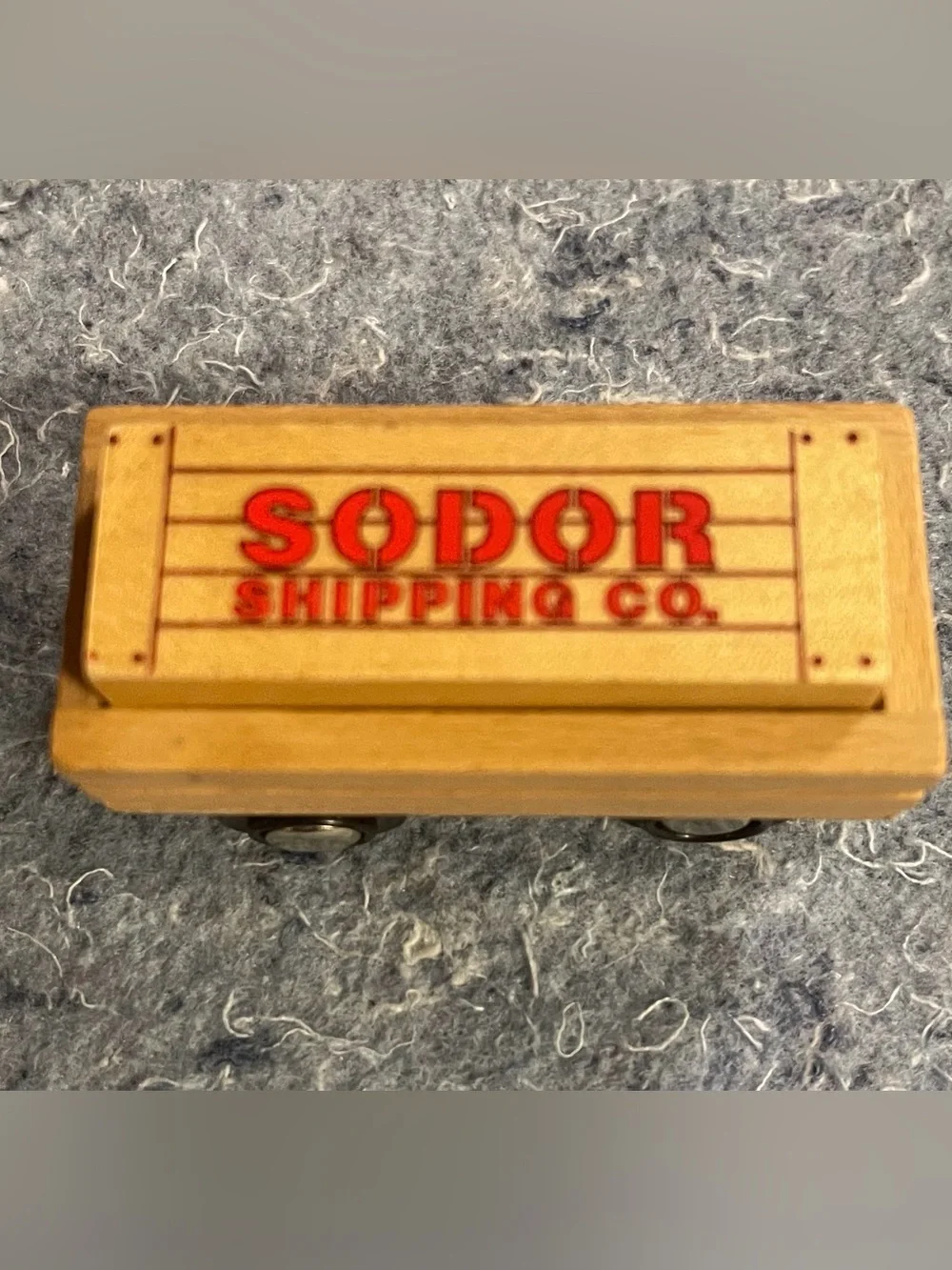 Sodor Shipping CO.  Wooden Cargo Wagon - Natural Wood)